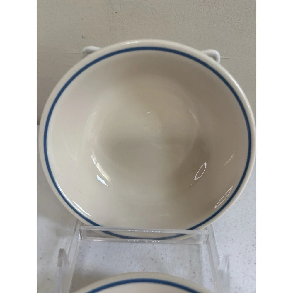 Corelle Navy Blue Rim Dessert Bowls 5.25